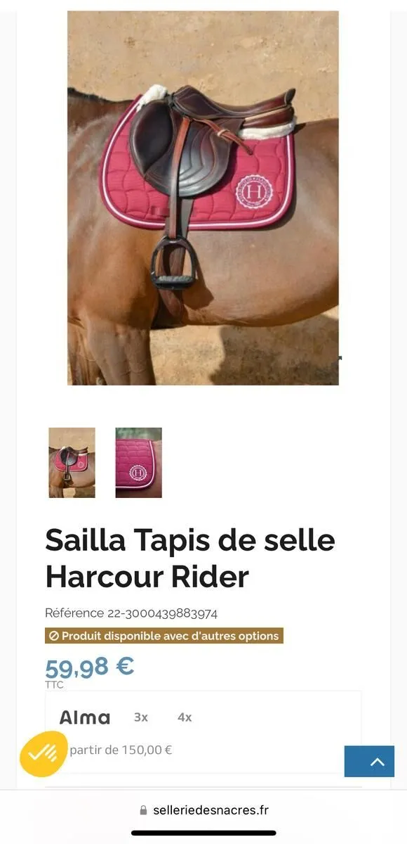 Tapis de selle Sailla Harcour