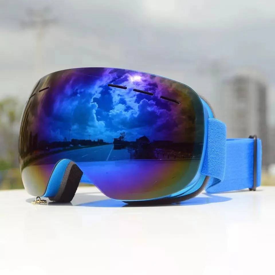 Vente Chaude Hommes Femmes Lunettes De Ski Lunettes Double Couches UV400 Anti Buée Grand Masque De Ski Lunettes De Ski Neige Sno