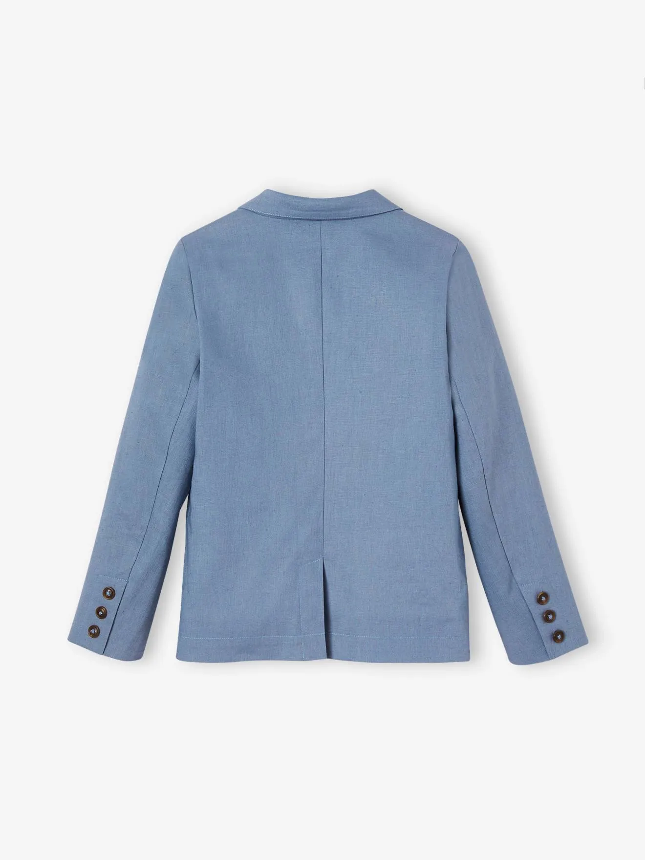 Veste de cérémonie garçon en coton/lin bleu - Vertbaudet